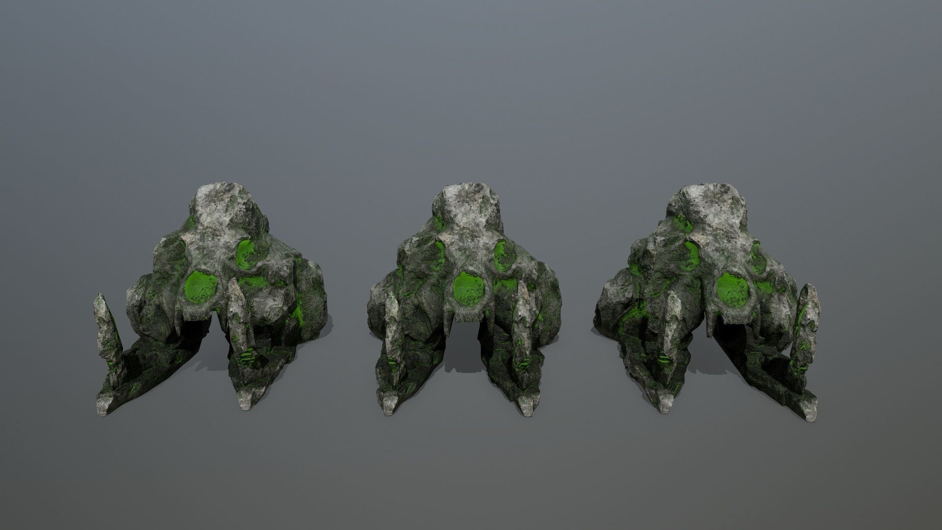 skull gate Low-poly 3D model_13