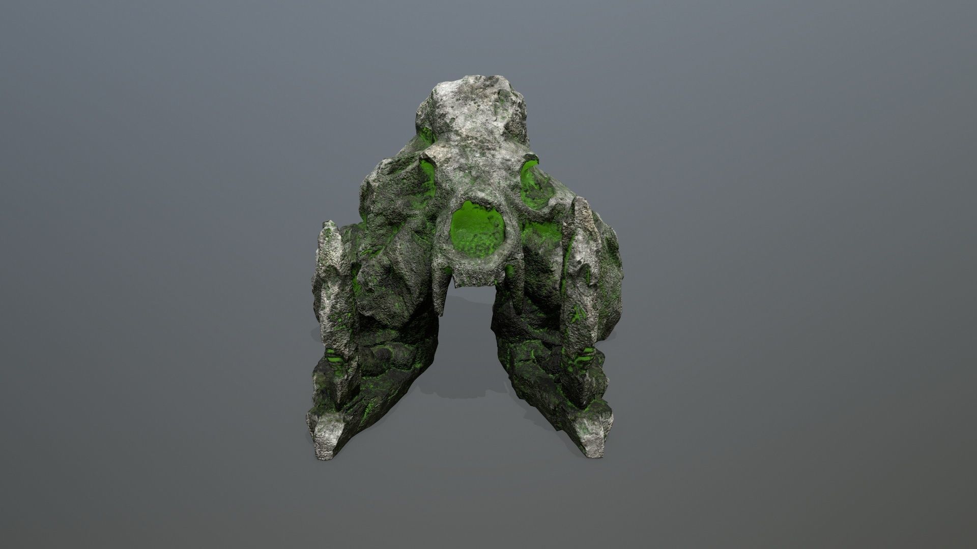 skull gate Low-poly 3D model_12