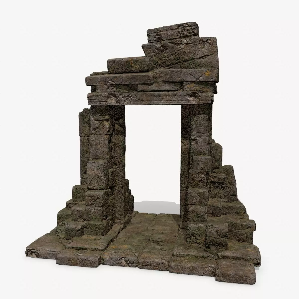 Rock  Gate Low-poly 3D model_0