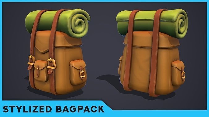 Emberlight Stylized Backpack Low-poly 3D model