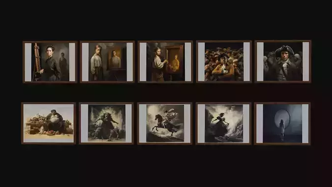 Set of paintings