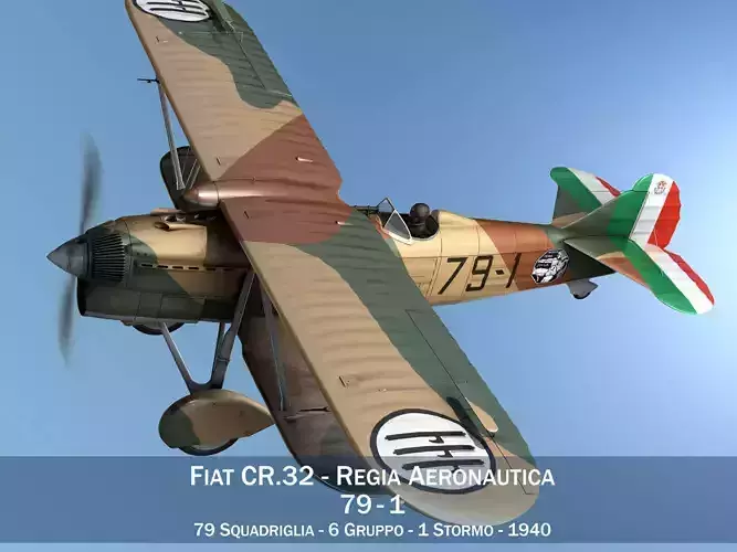 Fiat CR 32 - Italy Airforce - 79 Squadriglia 3D model
