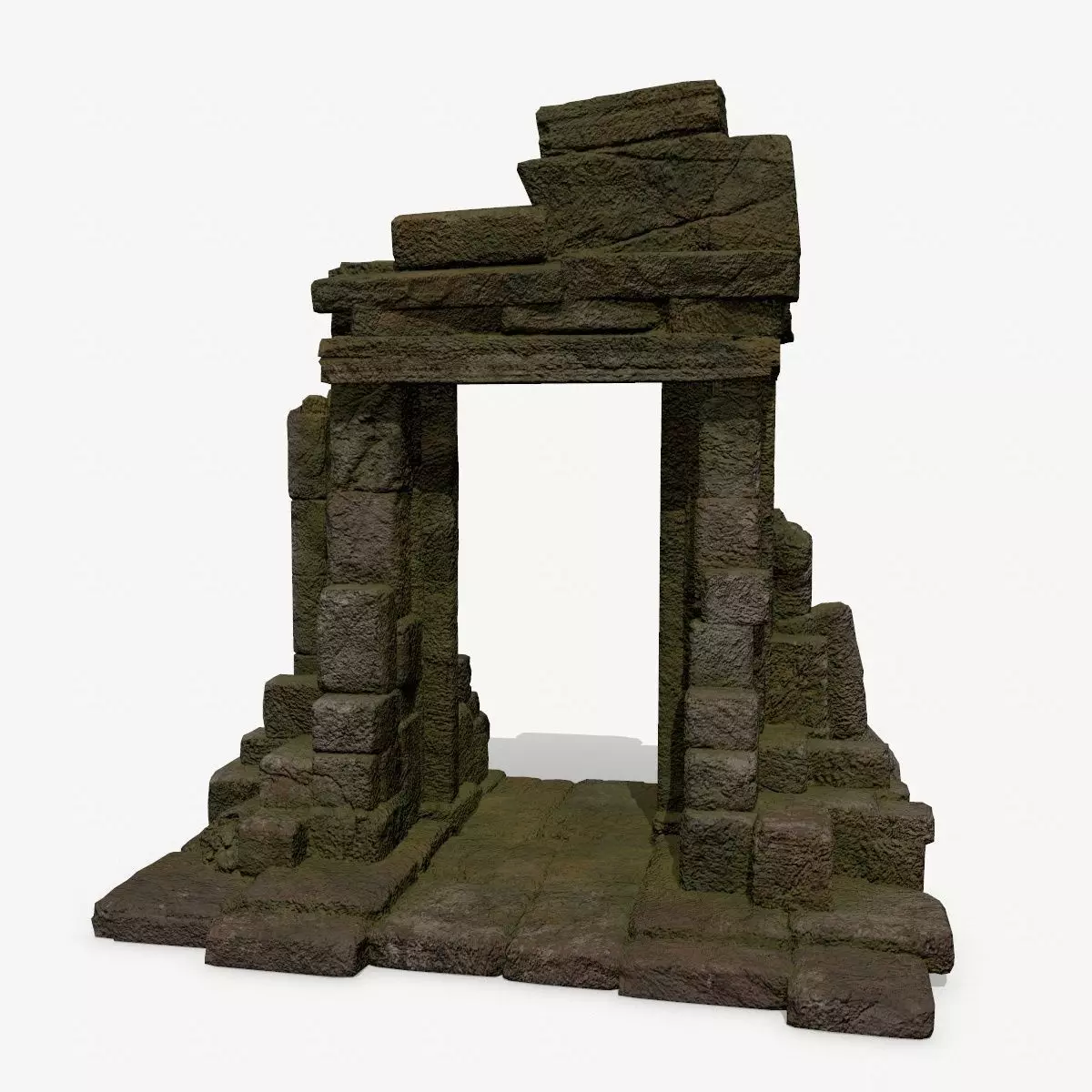 Rock Gate Low-poly 3D model_0
