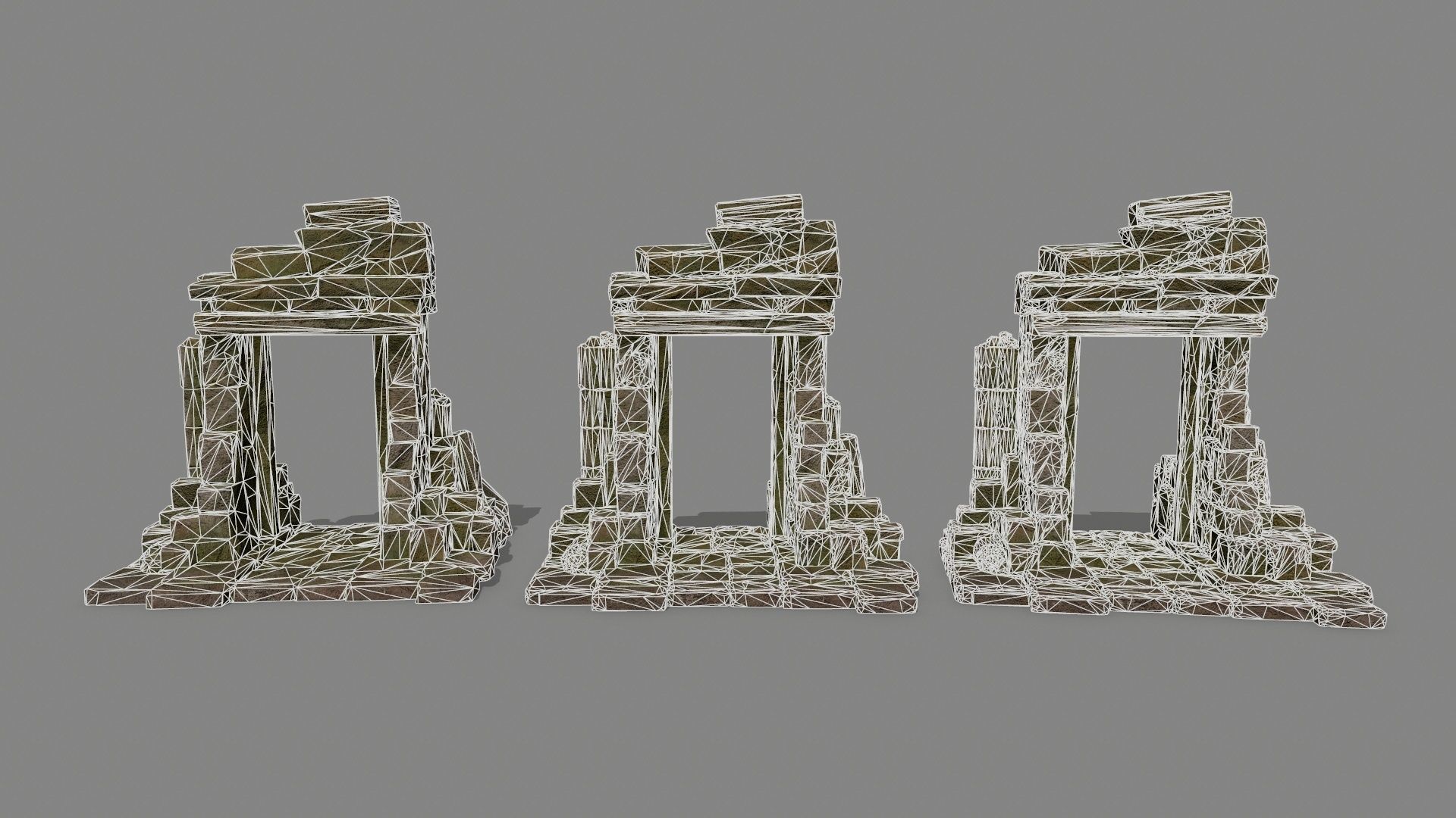 Rock Gate Low-poly 3D model_12