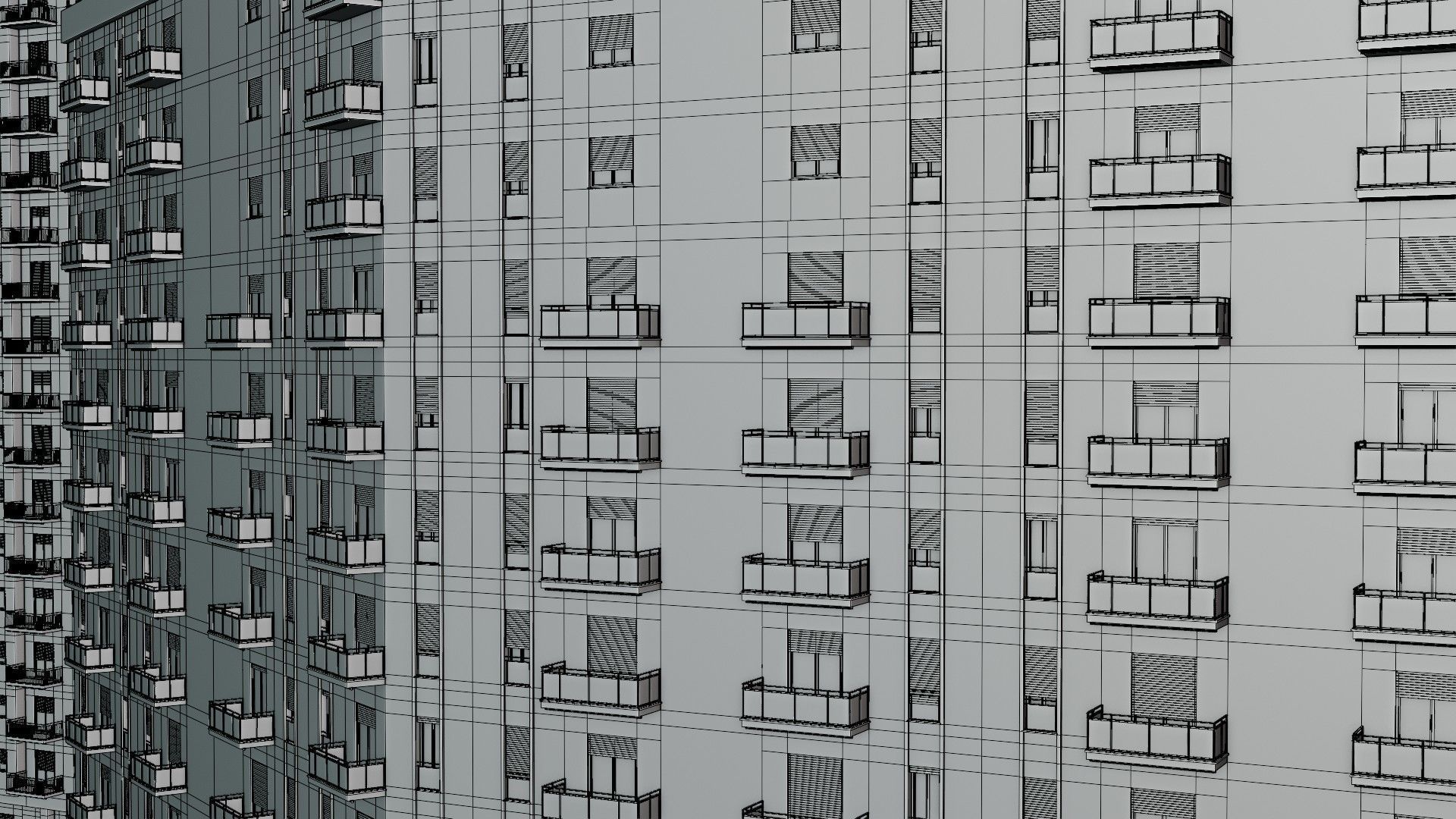 High density City residential Buildings Low-poly 3D model_22