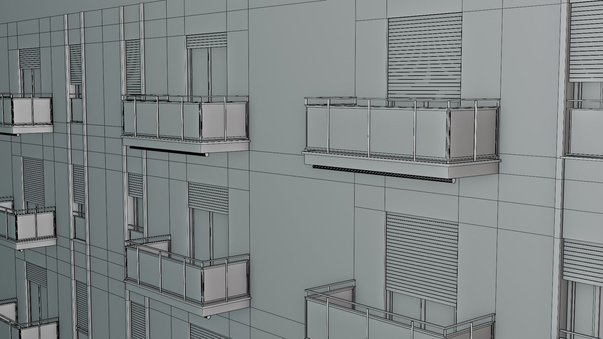 High density City residential Buildings Low-poly 3D model_26