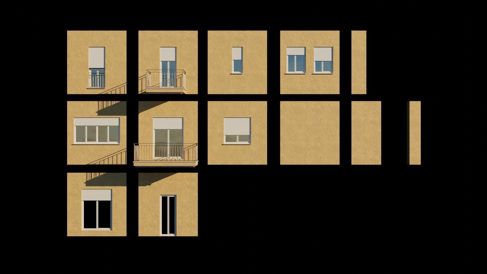 High density City residential Buildings Low-poly 3D model_16