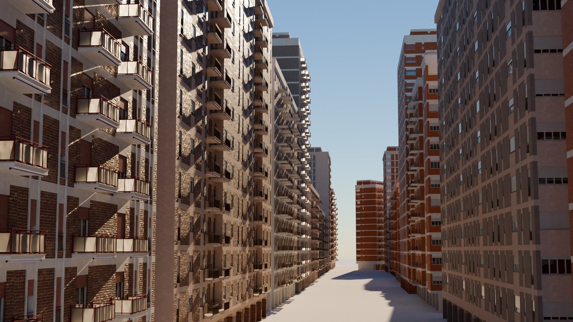 High density City residential Buildings Low-poly 3D model_12