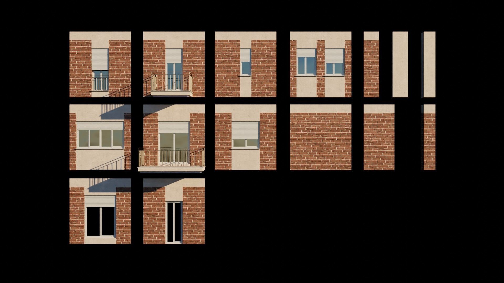 High density City residential Buildings Low-poly 3D model_15