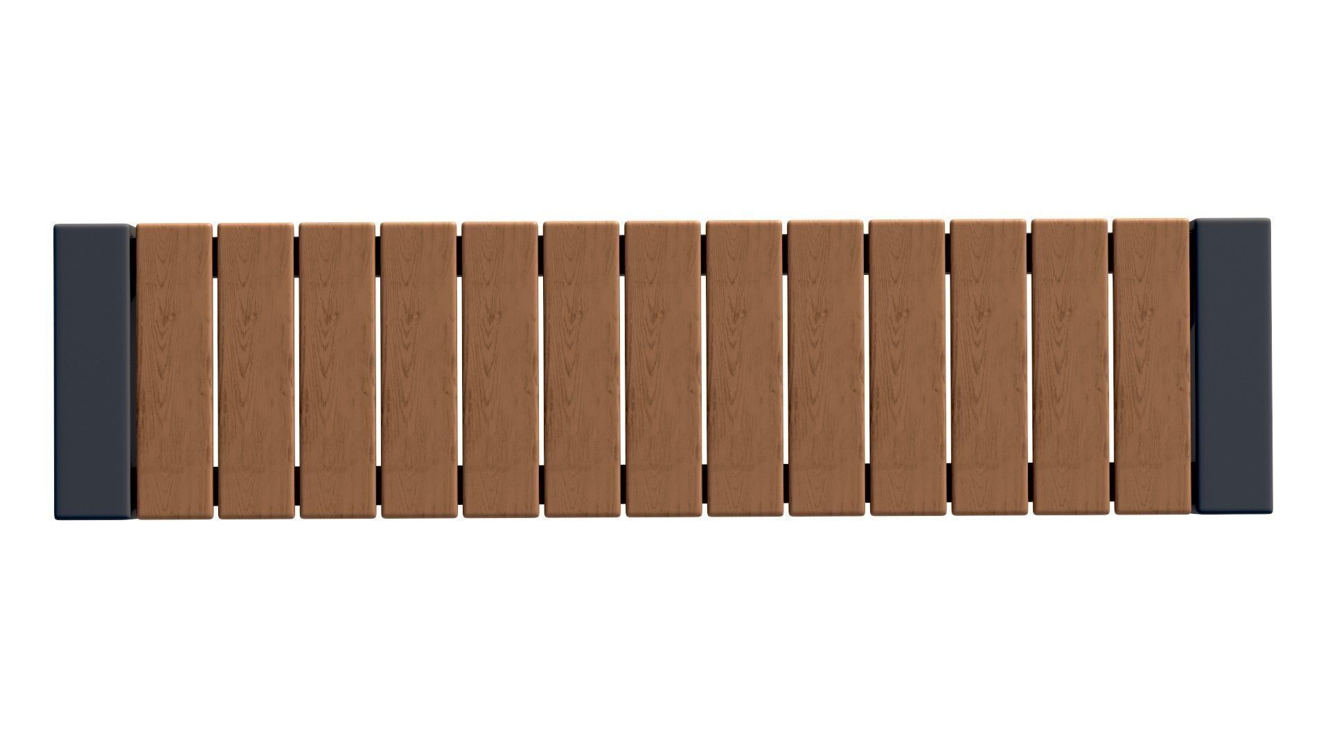 City Bench 01 Low-poly 3D model_7