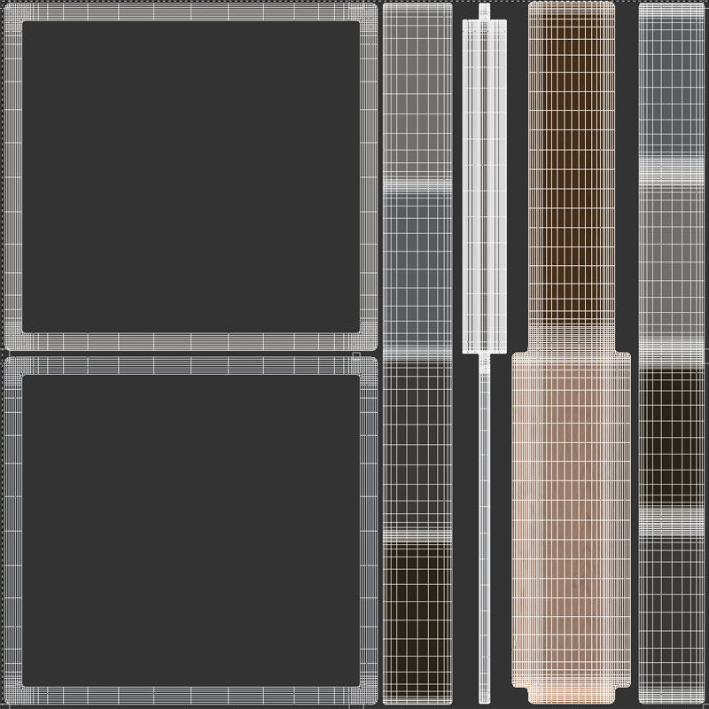 City Bench 01 Low-poly 3D model_15