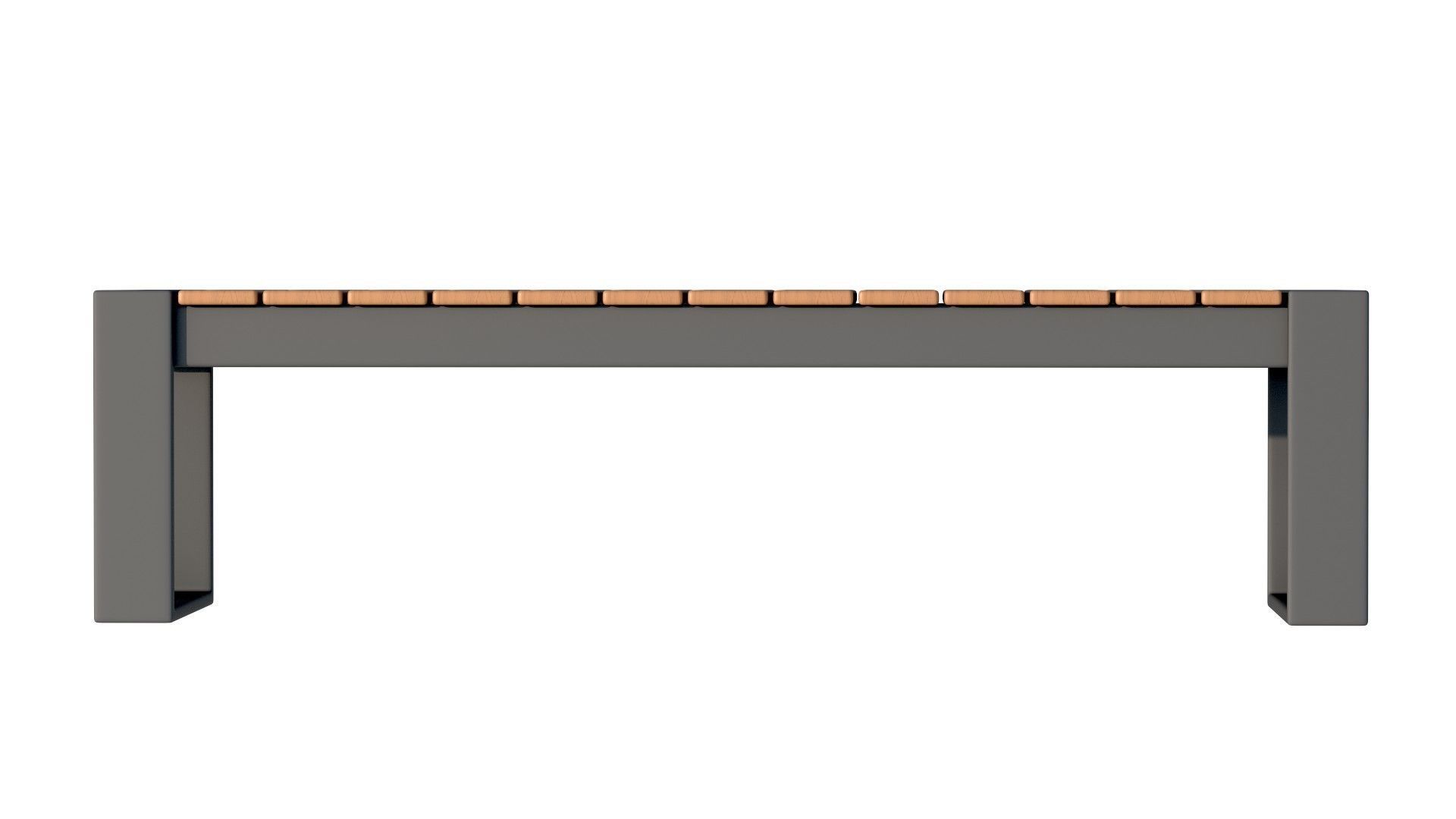 City Bench 01 Low-poly 3D model_2