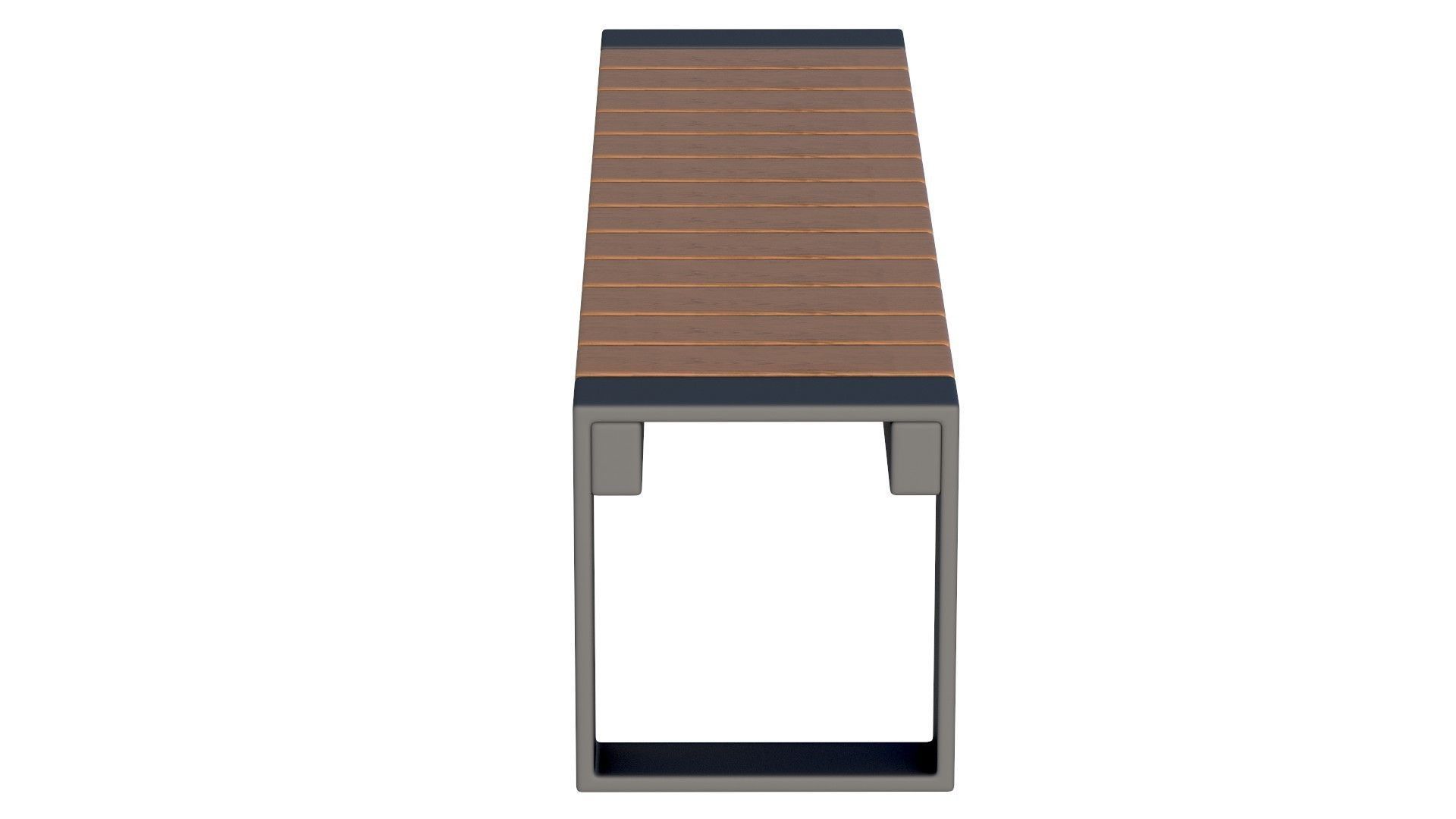 City Bench 01 Low-poly 3D model_6