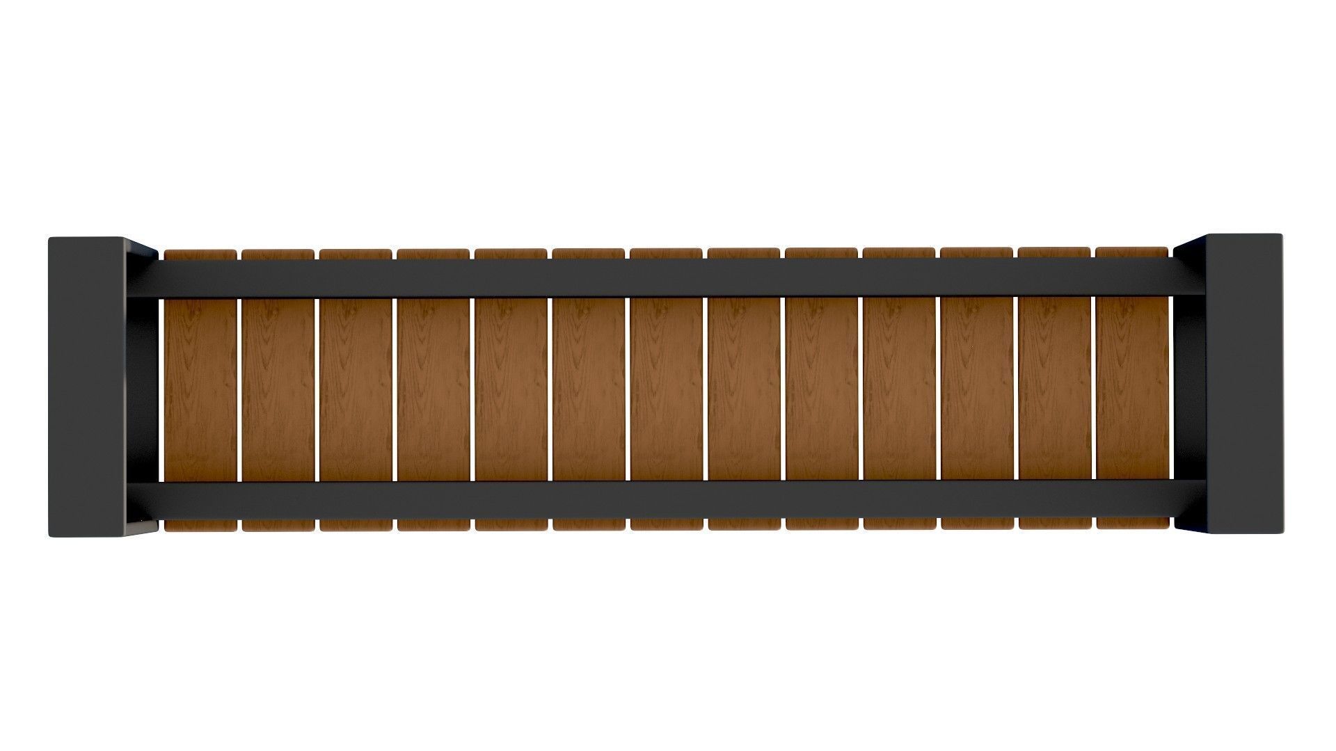 City Bench 01 Low-poly 3D model_8