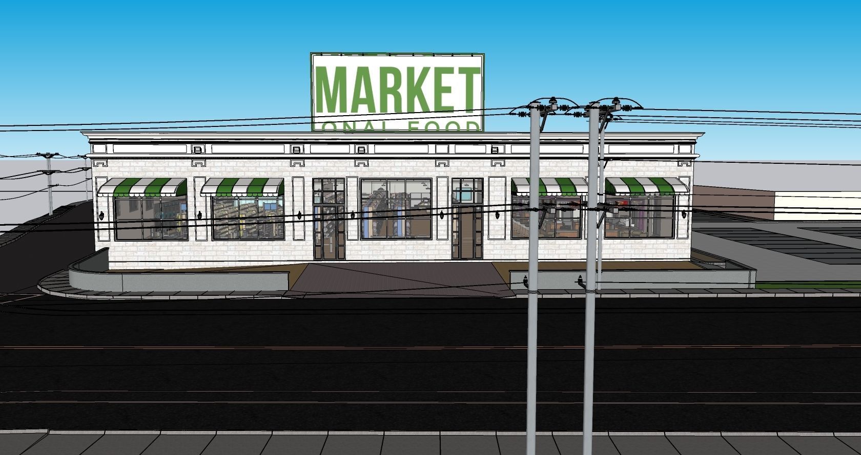 Supermarket 3D model_2