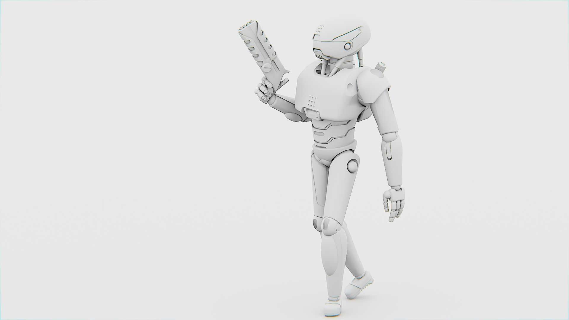 CYBER COP X-200 Rigged for Unreal Engine - Unity - MIXAMO 3D model_35