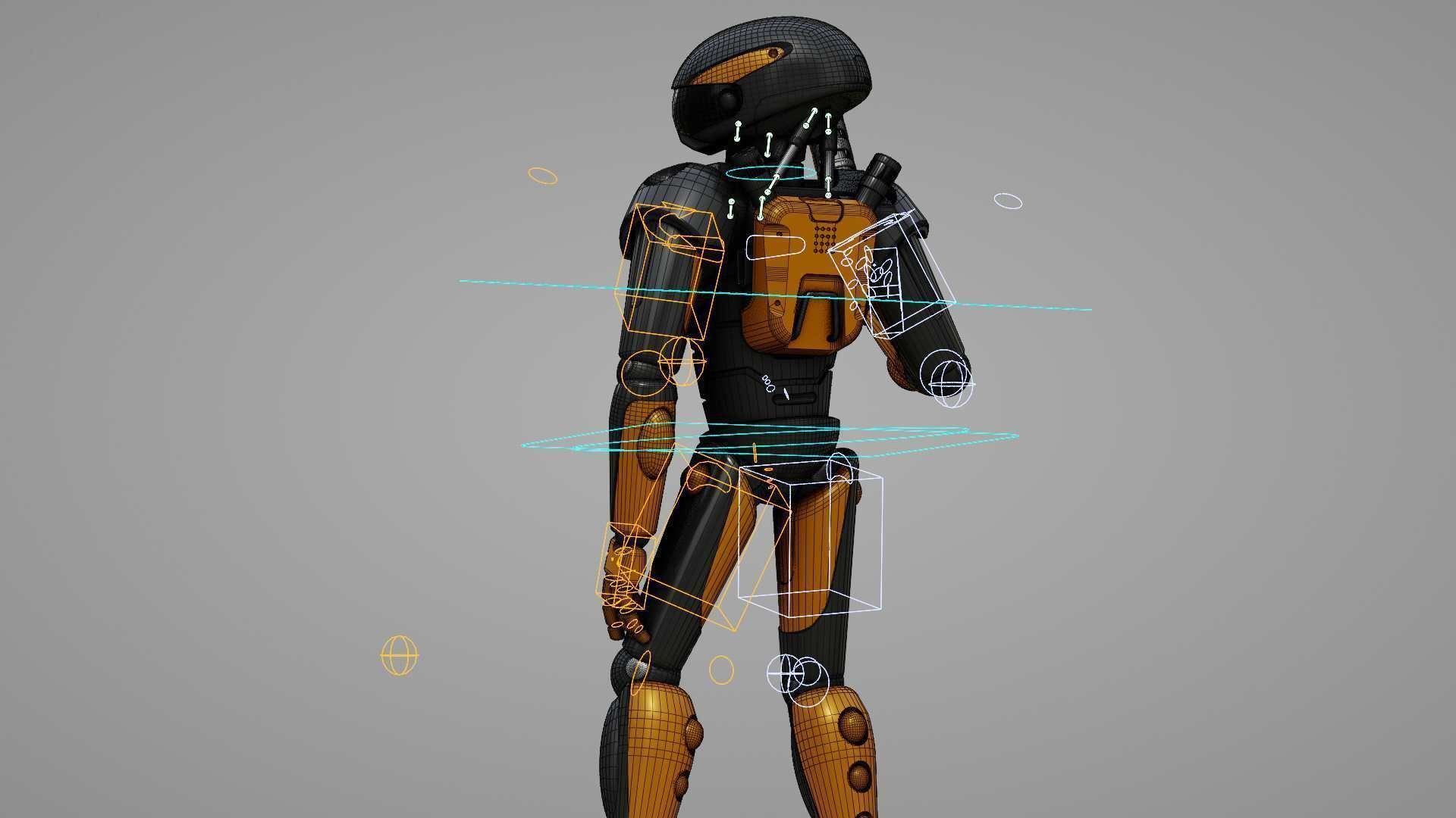 CYBER COP X-200 Rigged for Unreal Engine - Unity - MIXAMO 3D model_39