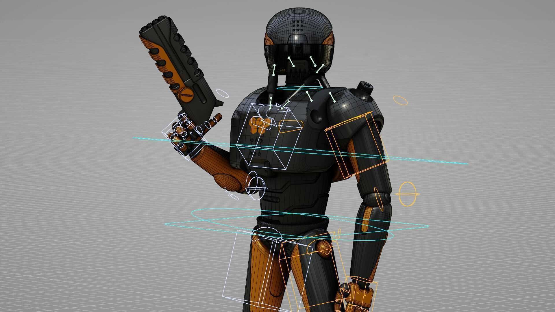 CYBER COP X-200 Rigged for Unreal Engine - Unity - MIXAMO 3D model_38