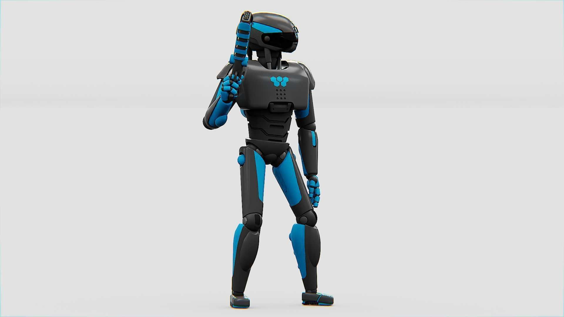 CYBER COP X-200 Rigged for Unreal Engine - Unity - MIXAMO 3D model_11