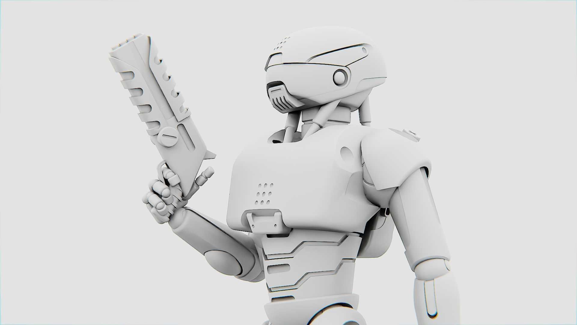 CYBER COP X-200 Rigged for Unreal Engine - Unity - MIXAMO 3D model_33