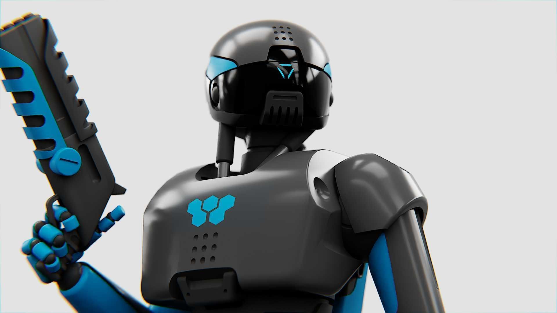 CYBER COP X-200 Rigged for Unreal Engine - Unity - MIXAMO 3D model_18