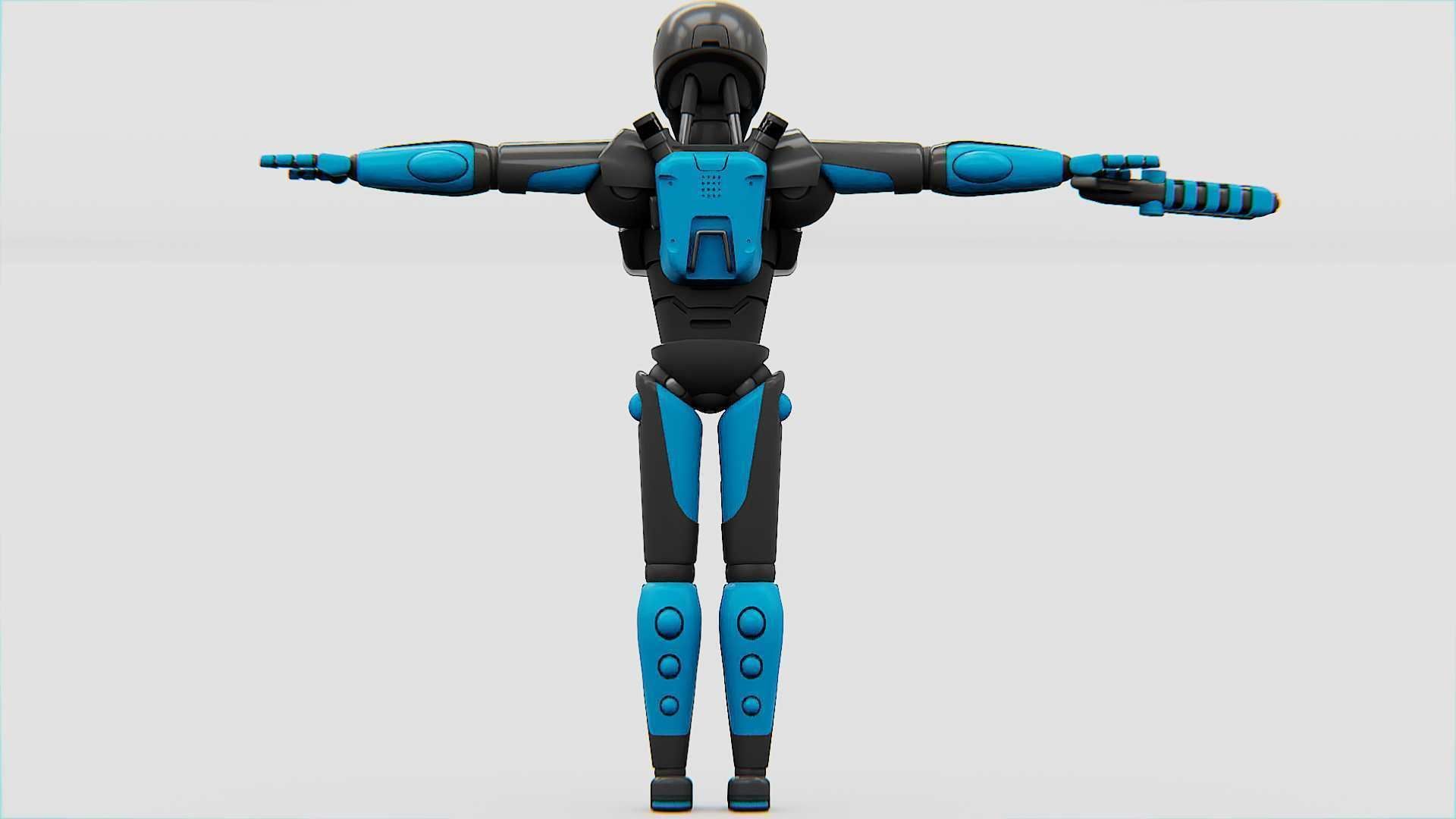 CYBER COP X-200 Rigged for Unreal Engine - Unity - MIXAMO 3D model_23