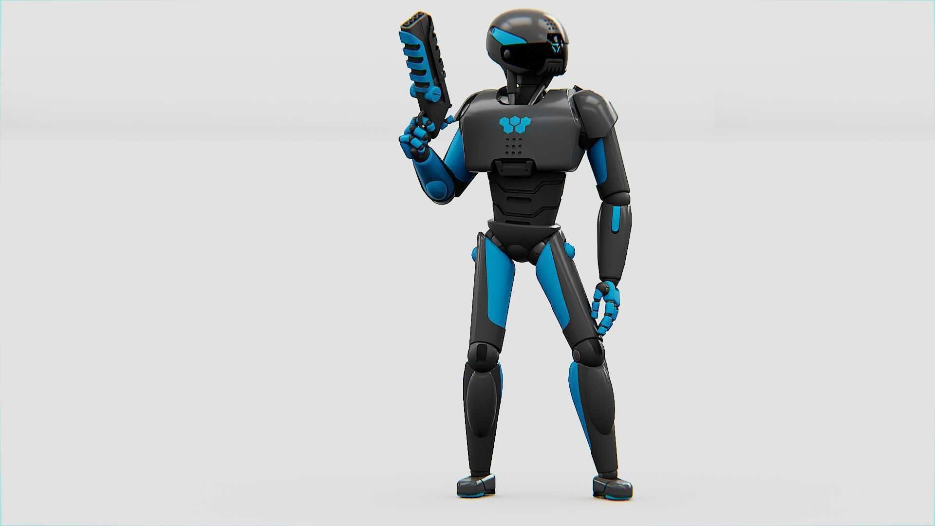 CYBER COP X-200 Rigged for Unreal Engine - Unity - MIXAMO 3D model_12