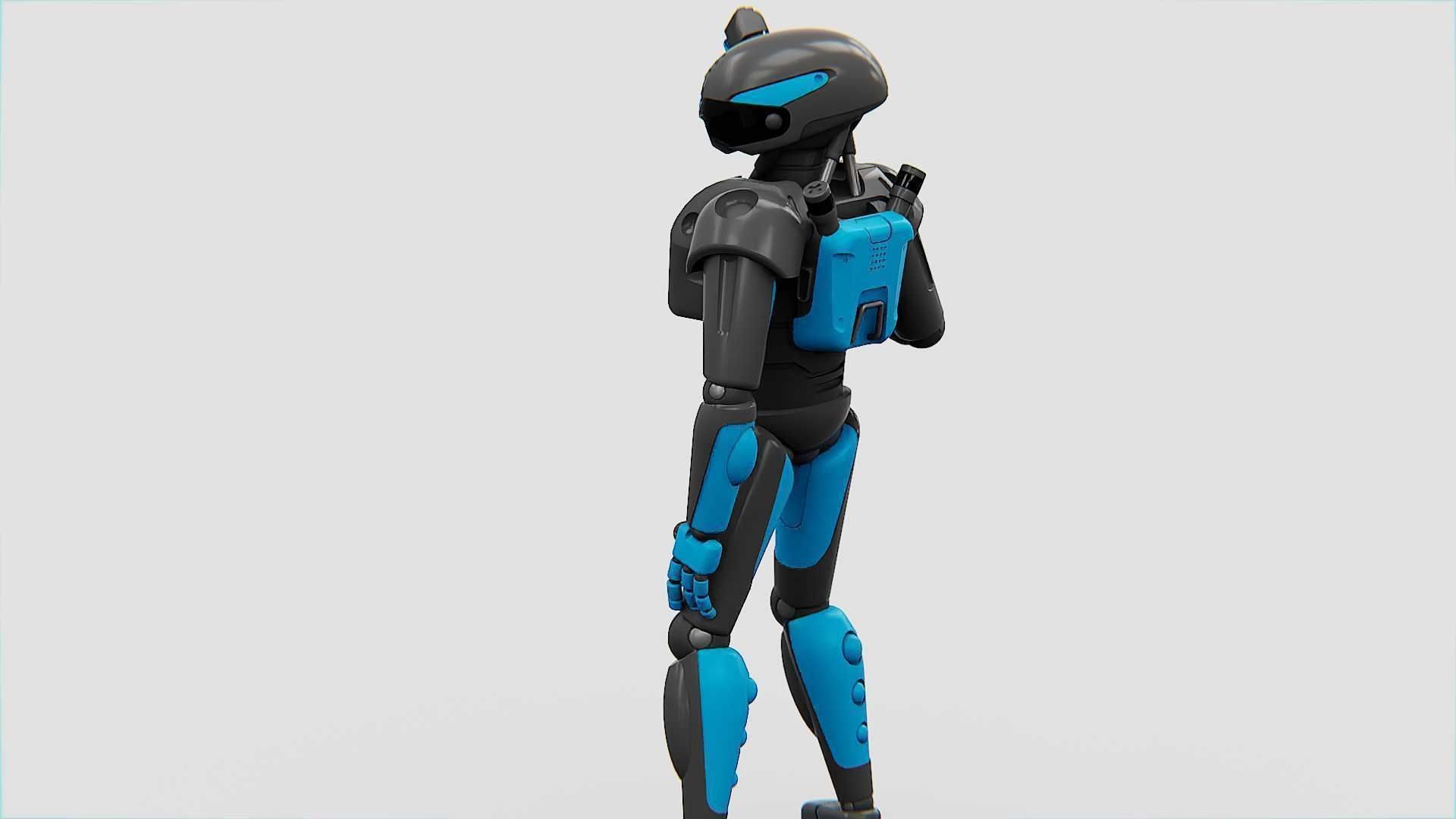 CYBER COP X-200 Rigged for Unreal Engine - Unity - MIXAMO 3D model_5