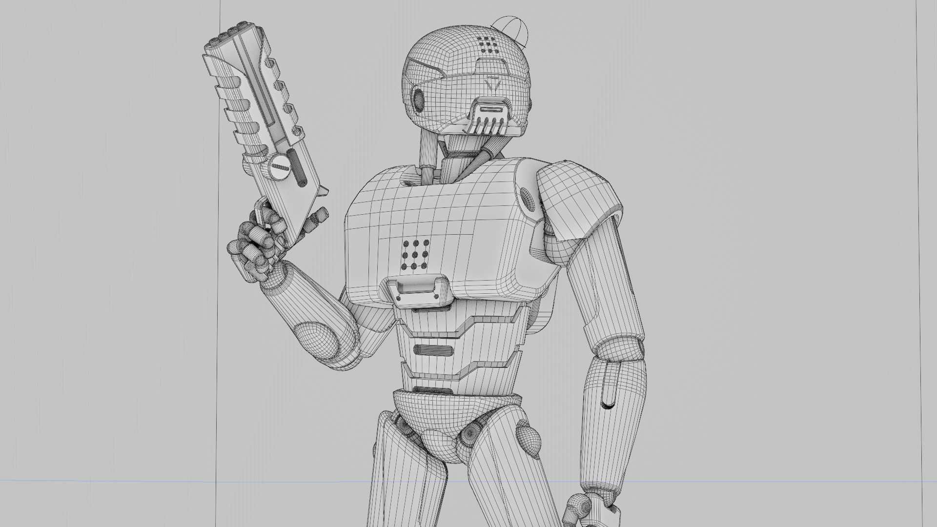 CYBER COP X-200 Rigged for Unreal Engine - Unity - MIXAMO 3D model_41