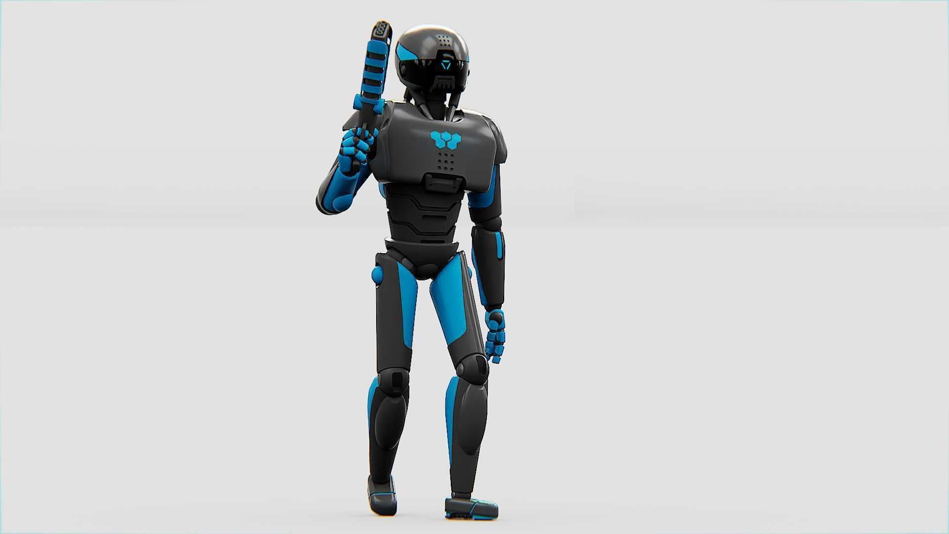 CYBER COP X-200 Rigged for Unreal Engine - Unity - MIXAMO 3D model_27