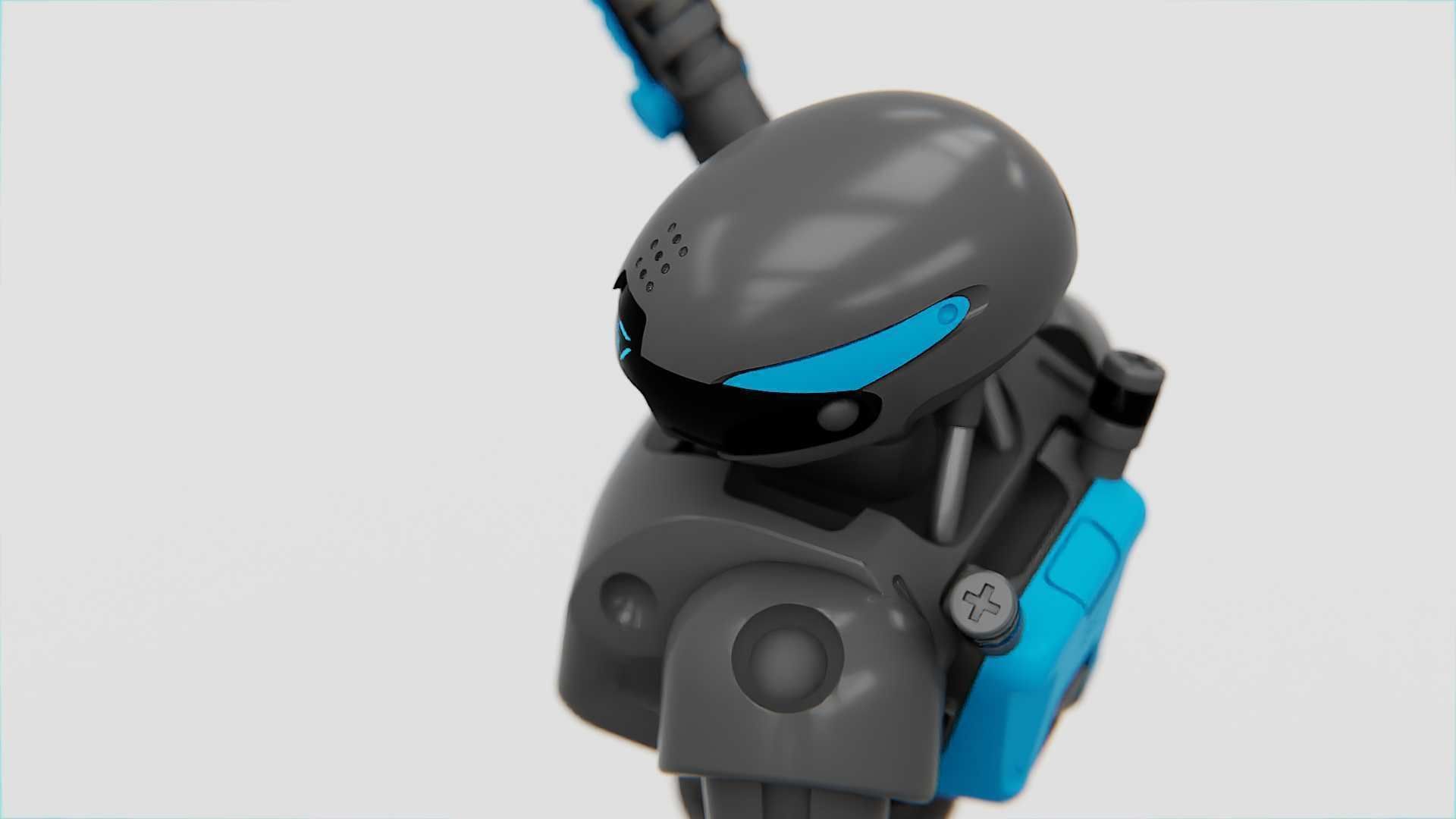 CYBER COP X-200 Rigged for Unreal Engine - Unity - MIXAMO 3D model_19