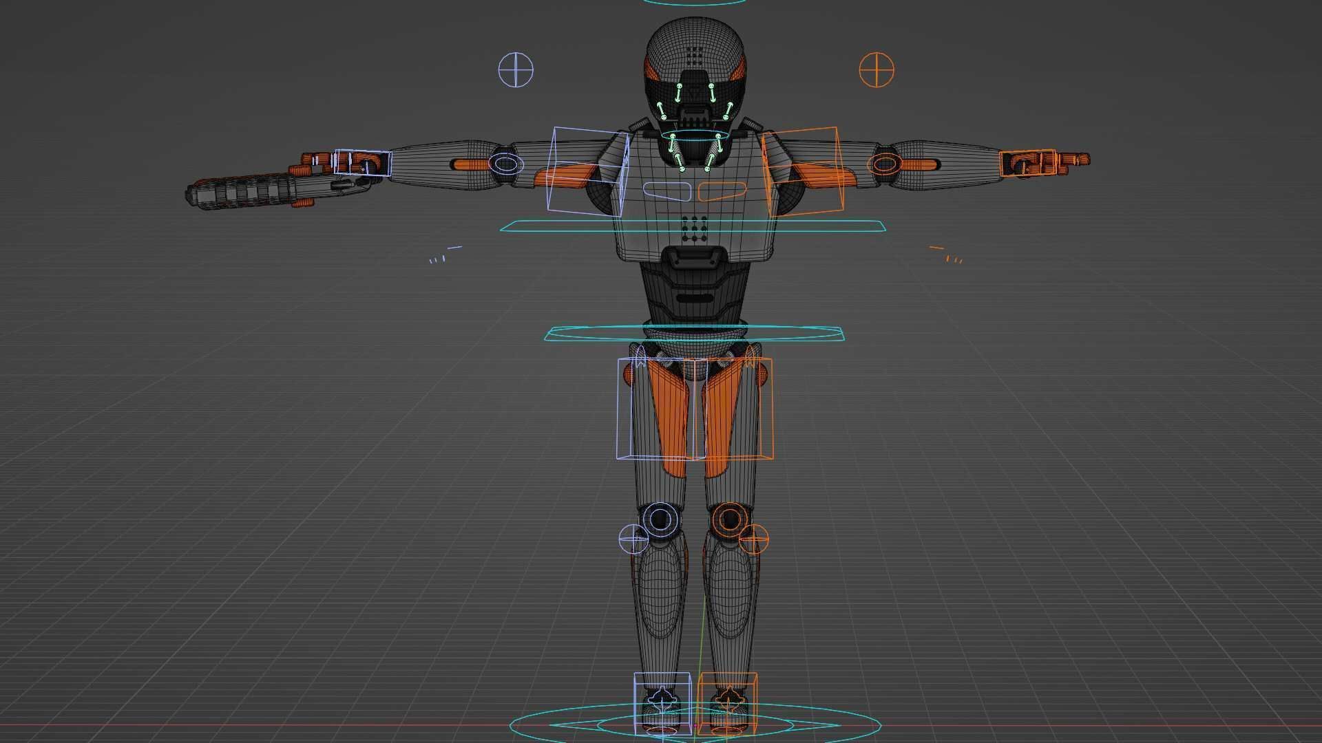 CYBER COP X-200 Rigged for Unreal Engine - Unity - MIXAMO 3D model_40