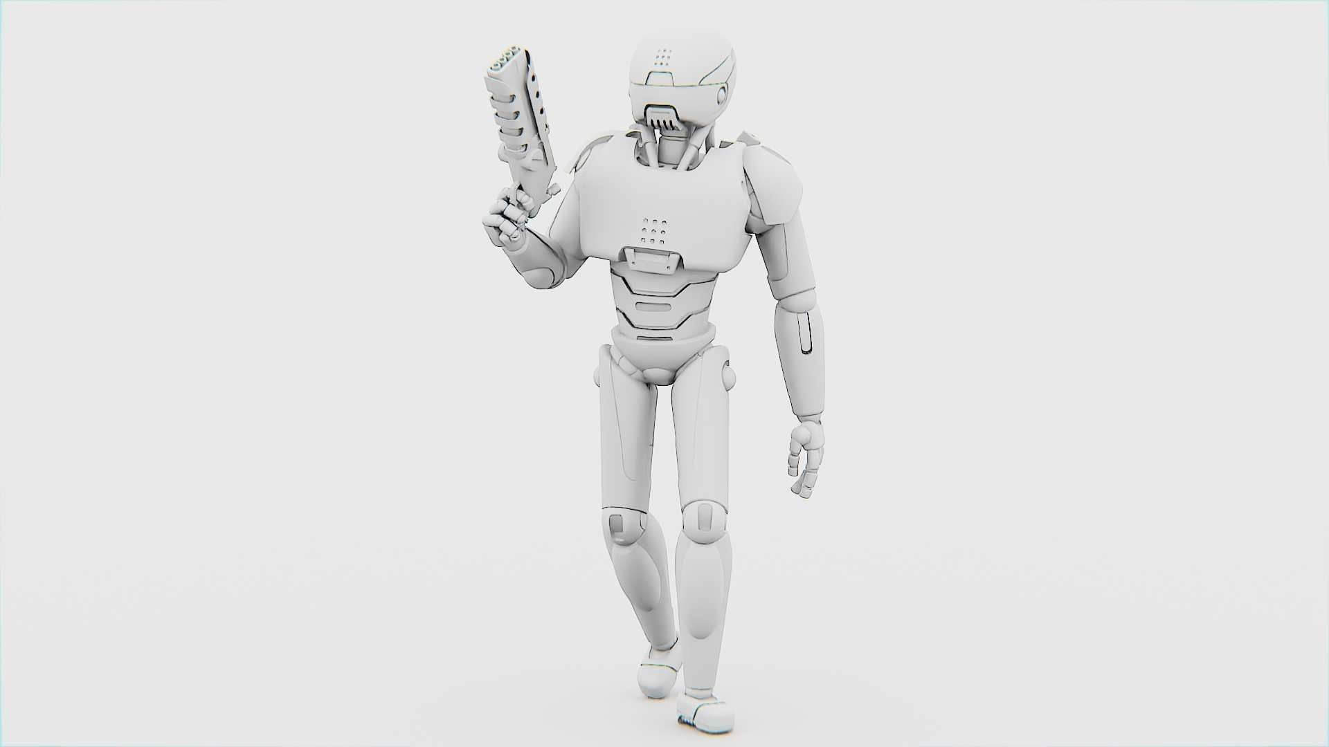 CYBER COP X-200 Rigged for Unreal Engine - Unity - MIXAMO 3D model_32