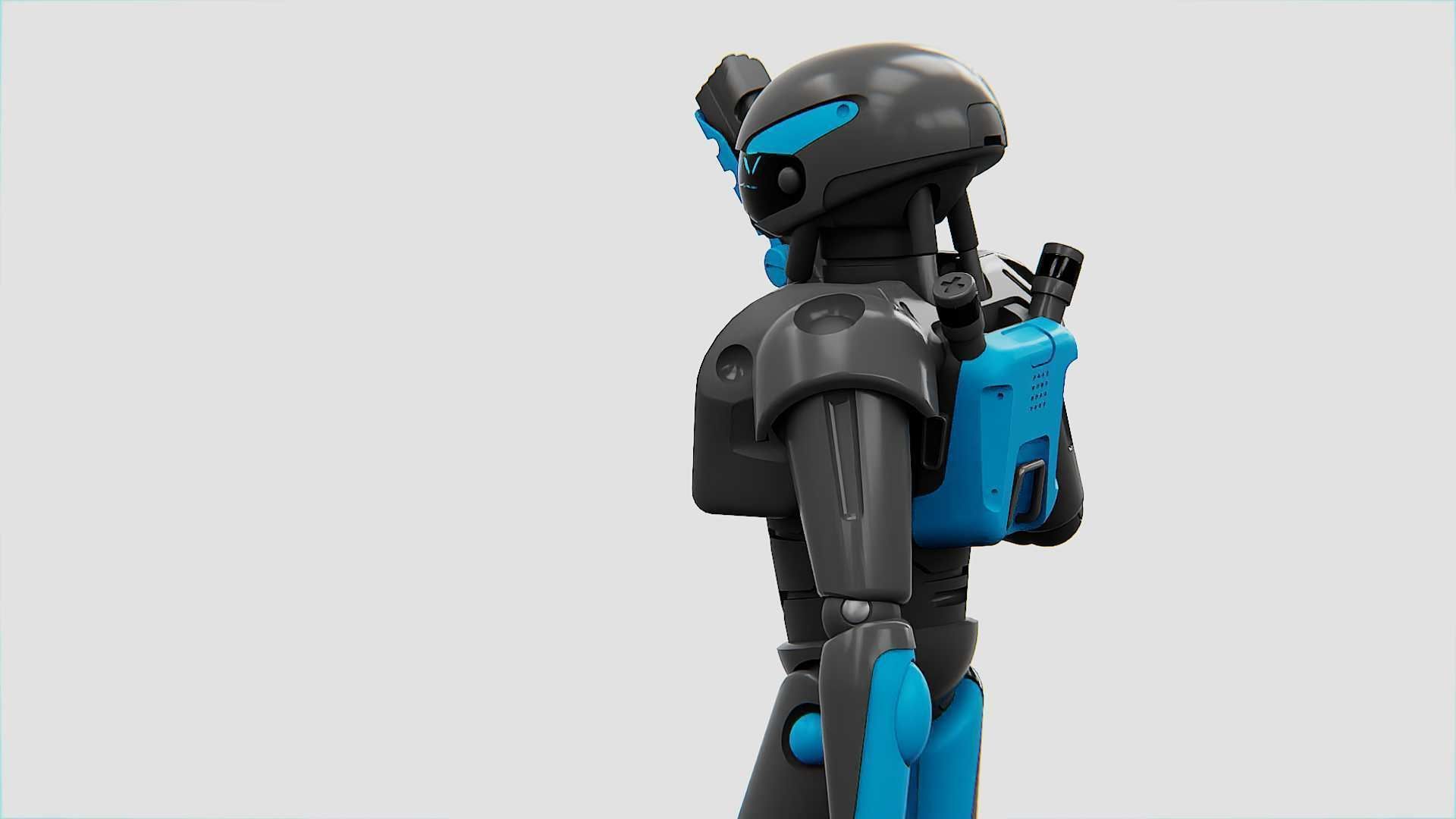 CYBER COP X-200 Rigged for Unreal Engine - Unity - MIXAMO 3D model_29