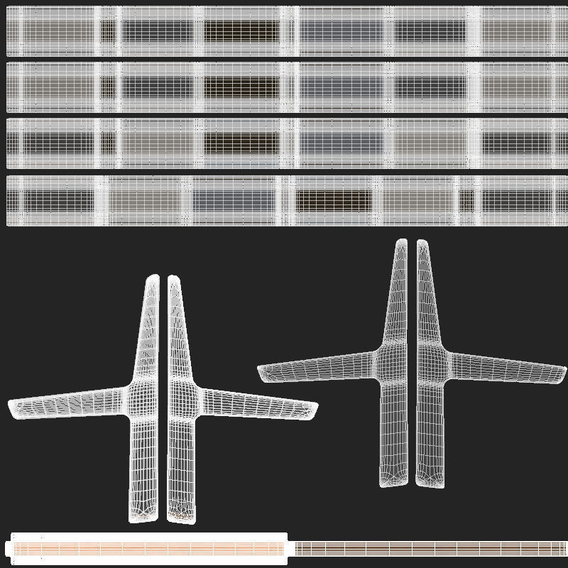 City Bench 02 Low-poly 3D model_15