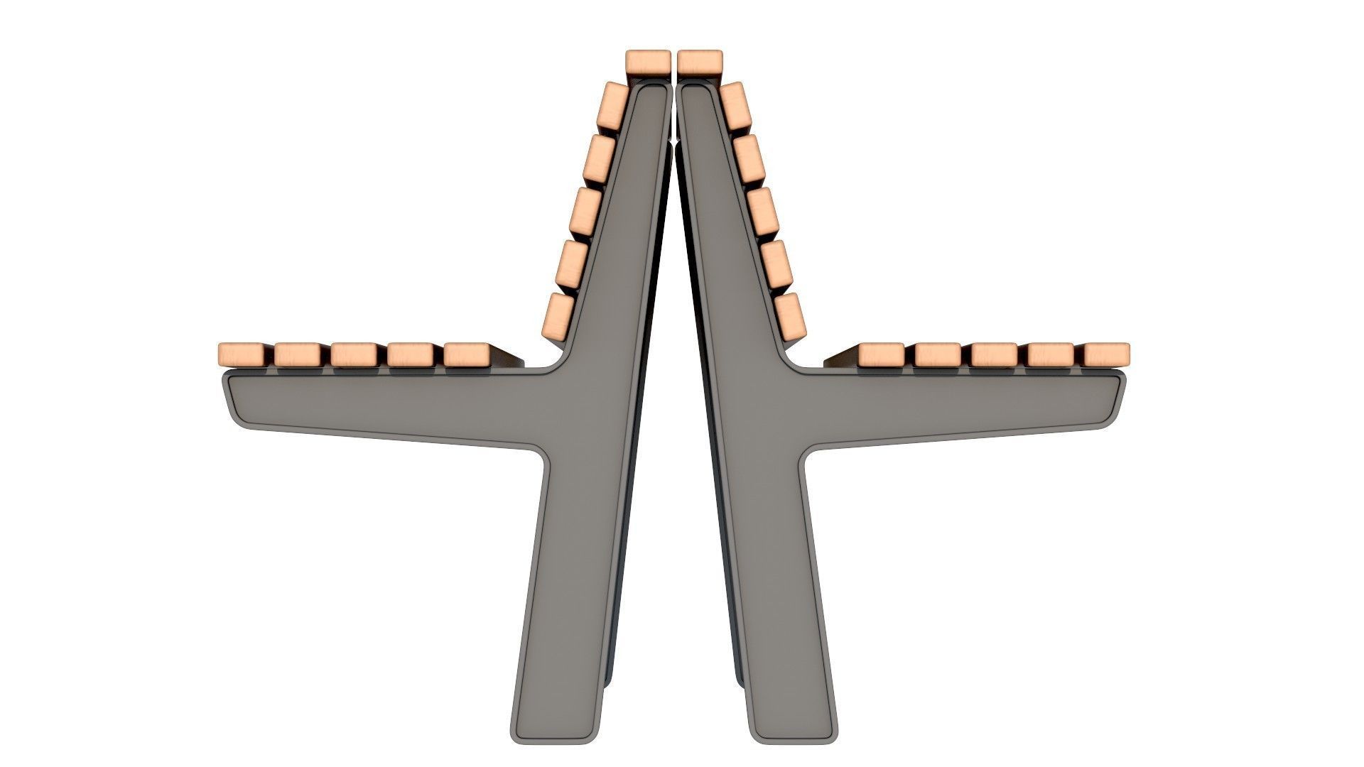 City Bench 02 Low-poly 3D model_6