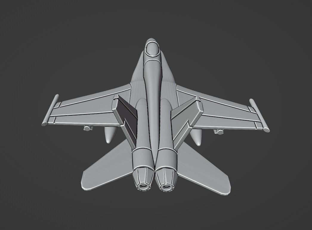McDonnell Douglas FA-18 Hornet 3D print model_2