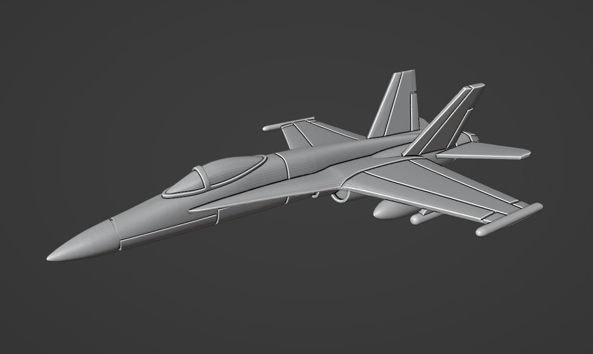 McDonnell Douglas FA-18 Hornet 3D print model_1