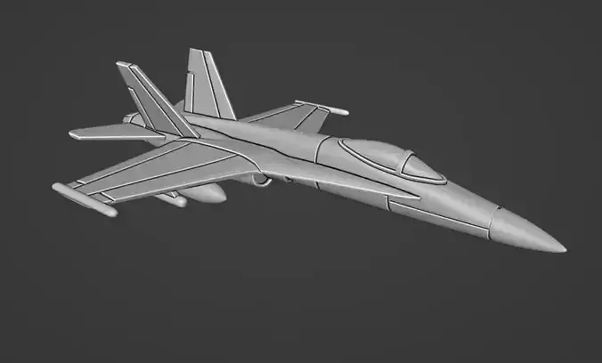 McDonnell Douglas FA-18 Hornet 3D print model