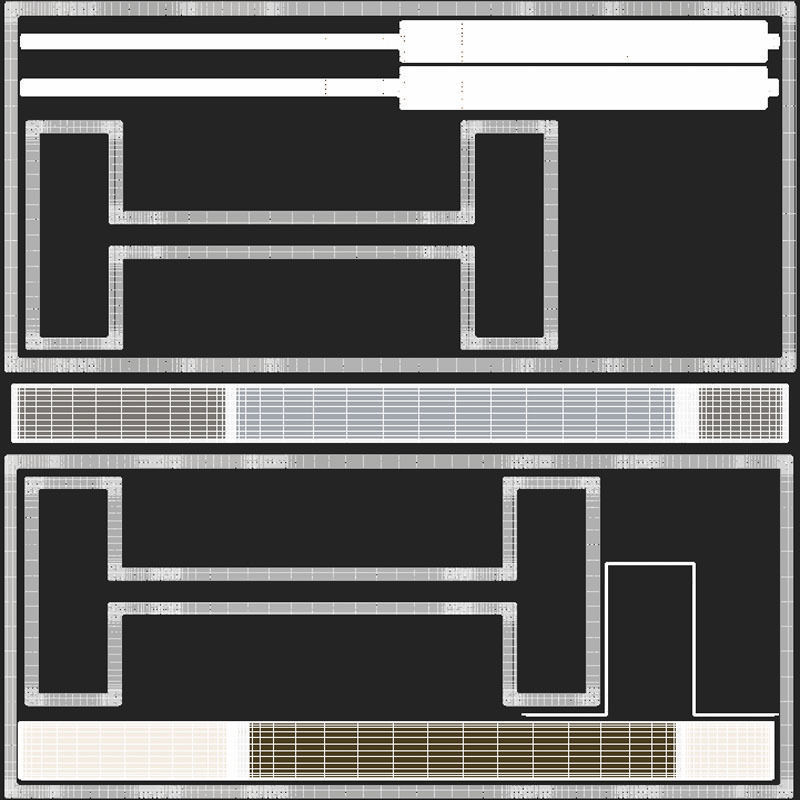 City Bench 04 Low-poly 3D model_14