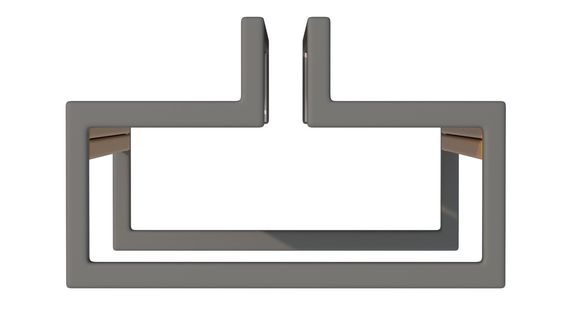 City Bench 04 Low-poly 3D model_5