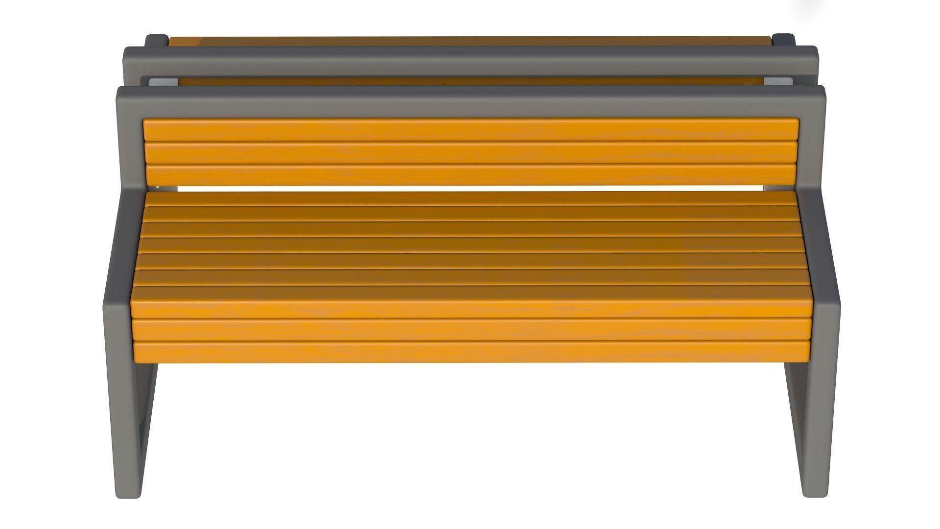 City Bench 04 Low-poly 3D model_3