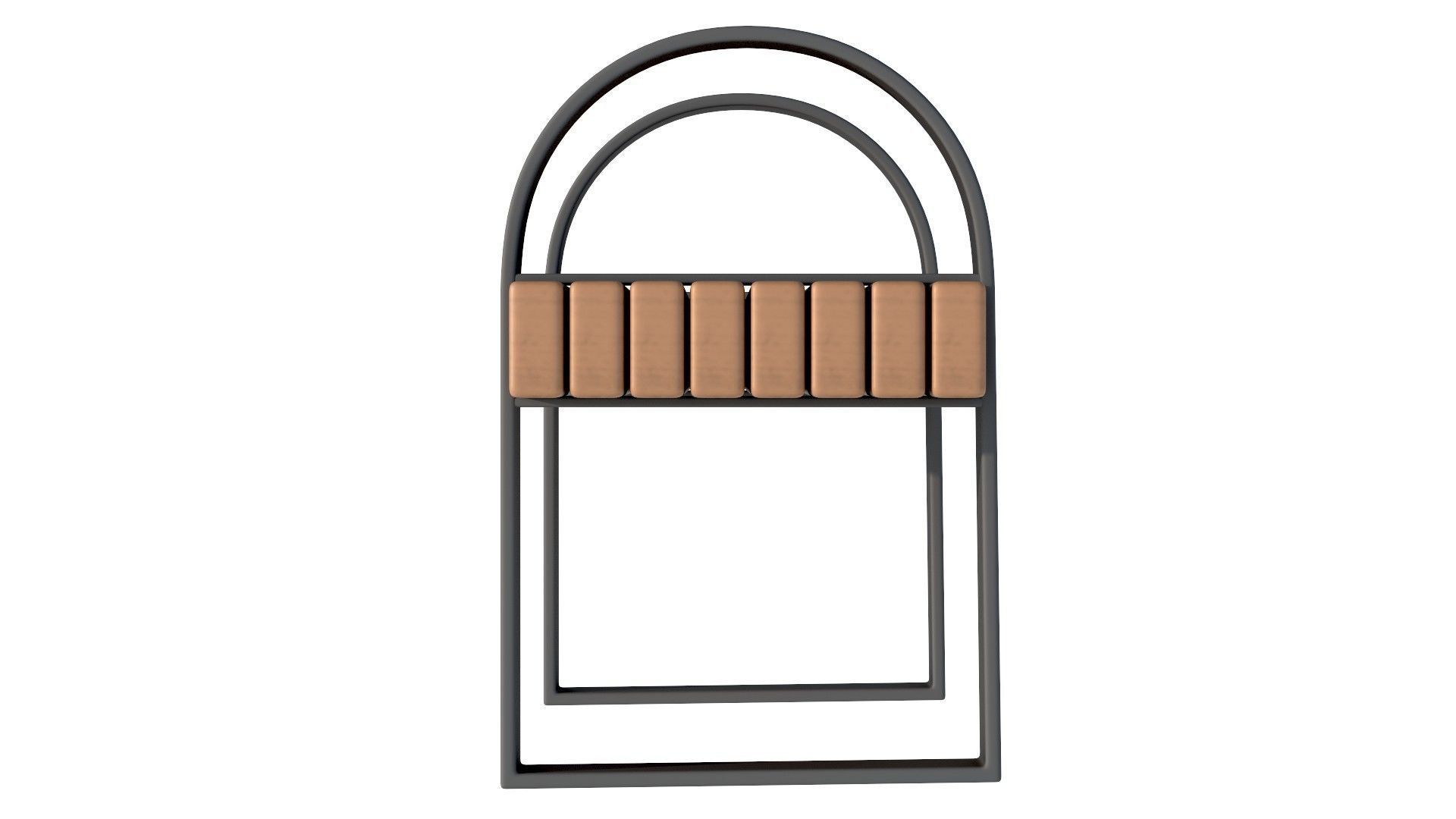 City Bench 05 Low-poly 3D model_6