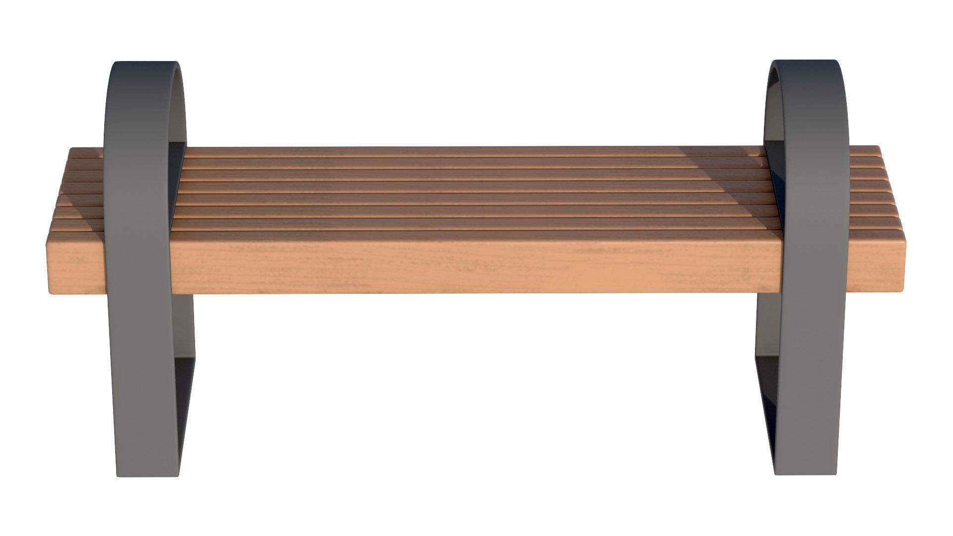 City Bench 05 Low-poly 3D model_4