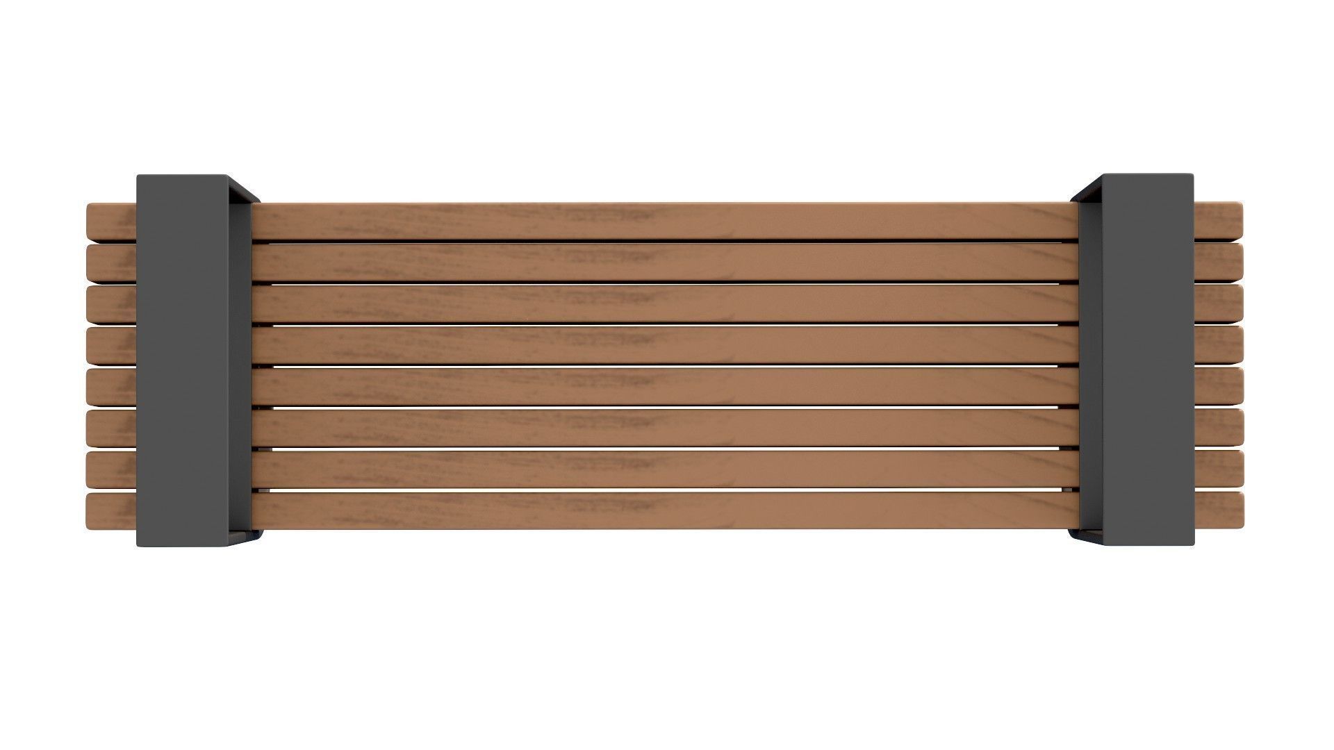 City Bench 05 Low-poly 3D model_9