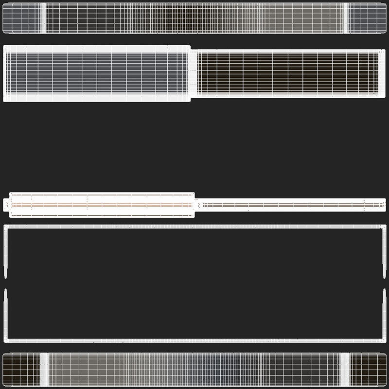 City Bench 05 Low-poly 3D model_14