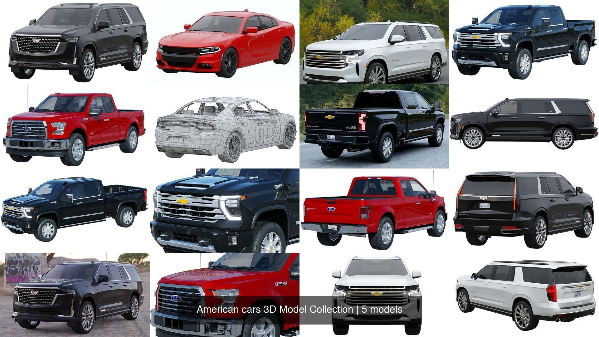 American cars 3D Model Collection _2