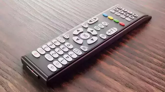 TV Remote Control 3D v2 Model Low-poly 3D model 3D model