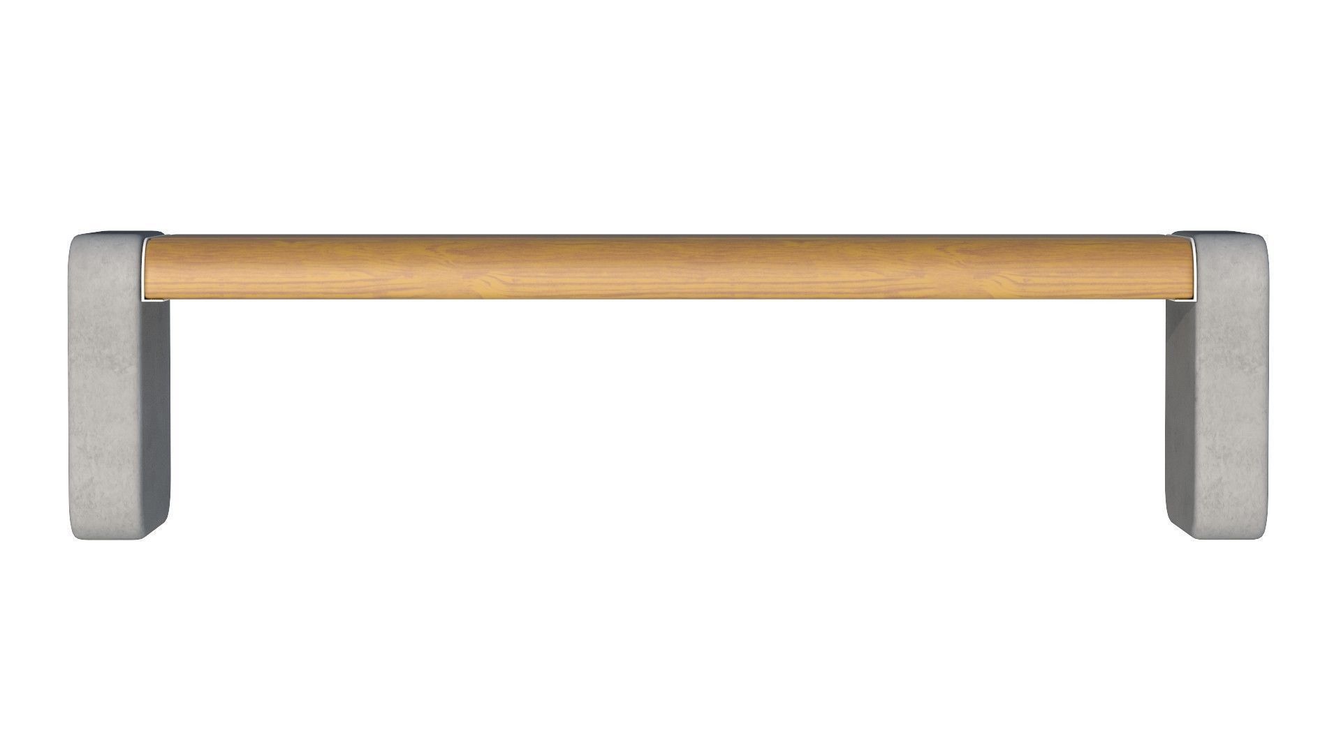 City bench 06 Low-poly 3D model_2