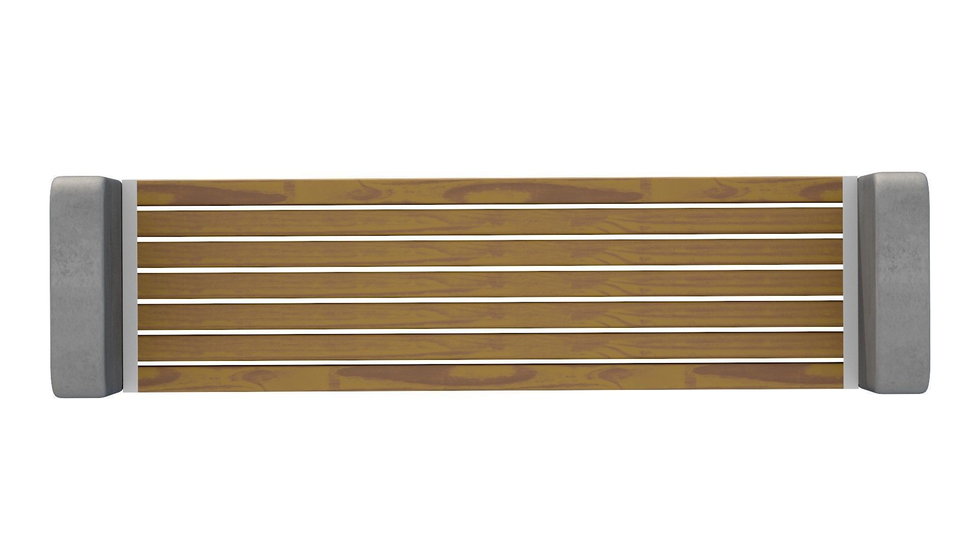 City bench 06 Low-poly 3D model_8